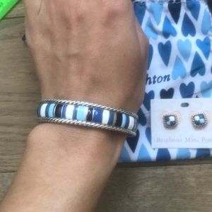Jewelry set Brighton earrings bangle NWT Blue